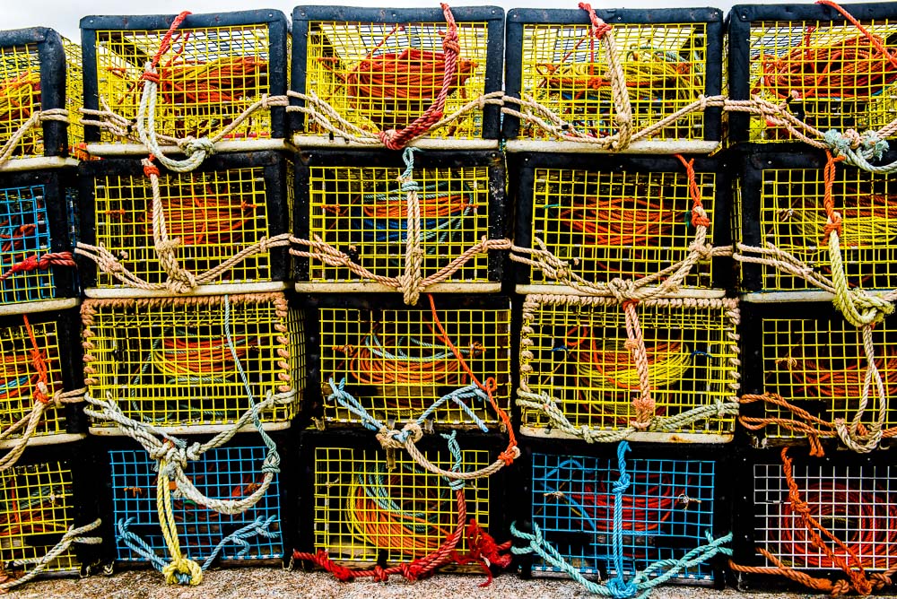 once, there were some yellow fishing cages